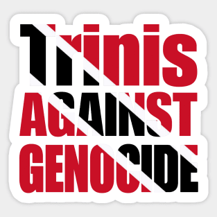 Trinis Against Genocide - Flag Colors - Back Sticker